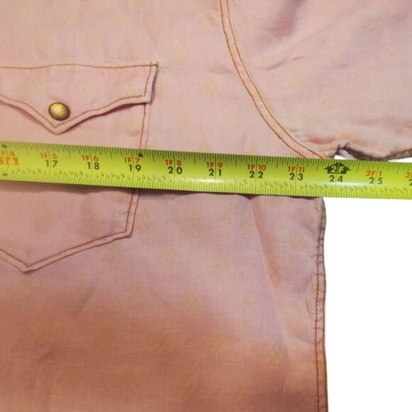 Mens Ryan Michael 100% Linen Pearl Snap Western Shirt Size L. - Picture 10 of 11